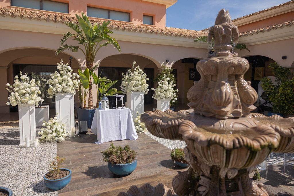 La Finca Resort wedding venue central courtyard ceremony