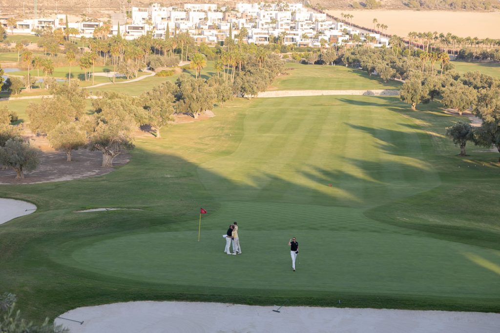 Aerial view of La Finca Resort in Algorfa
