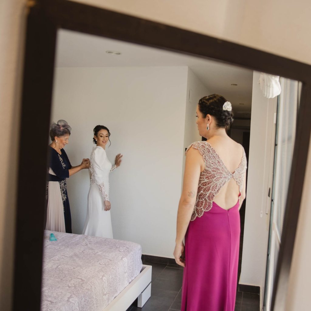 Zaira en los preparativos de novia