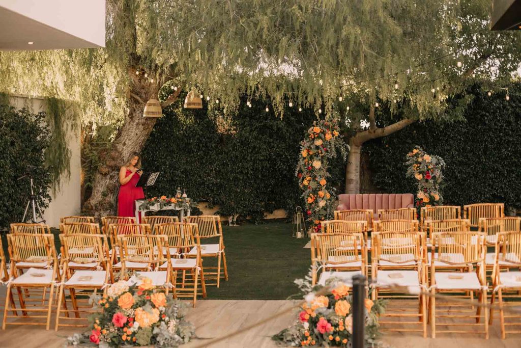 Ceremonia al aire libre en Salones Canario