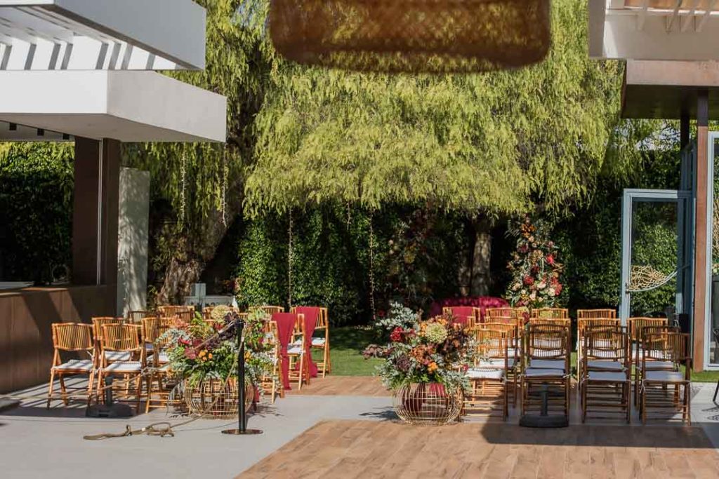 boda en la terraza de Salones Canario