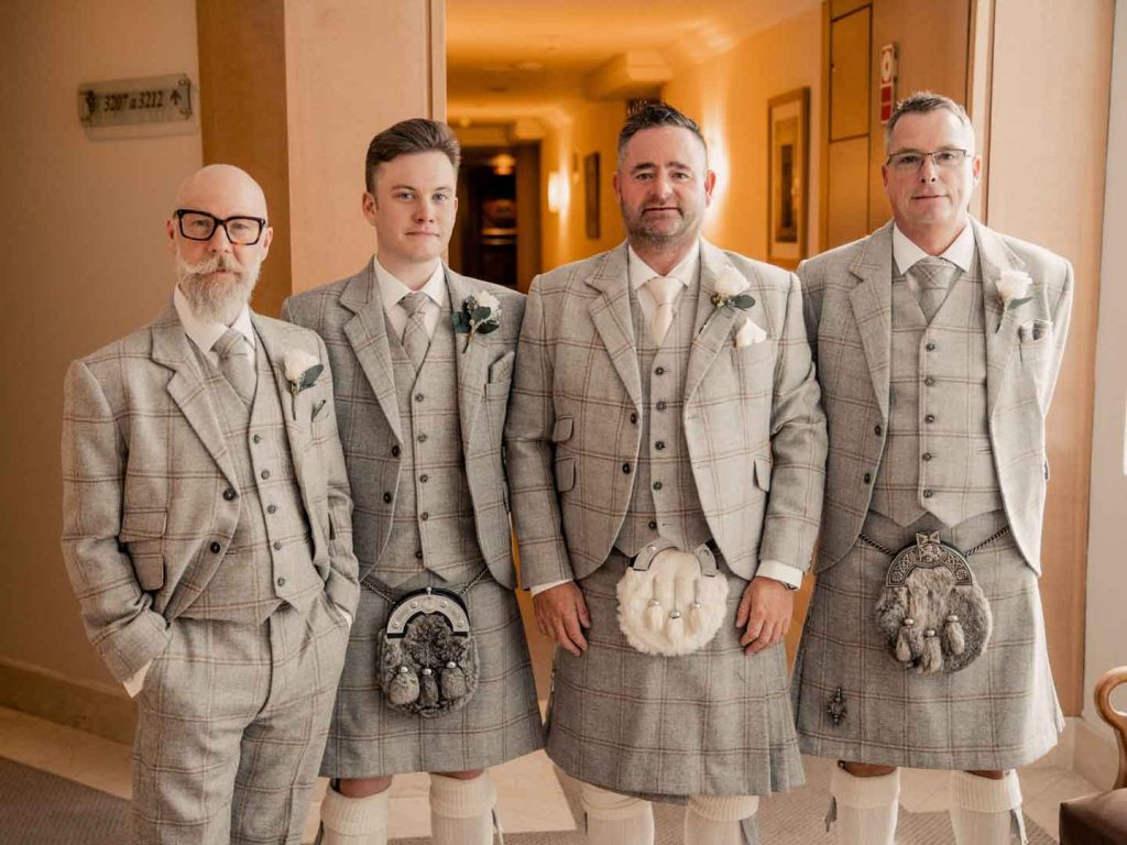 Scotish groom and best men