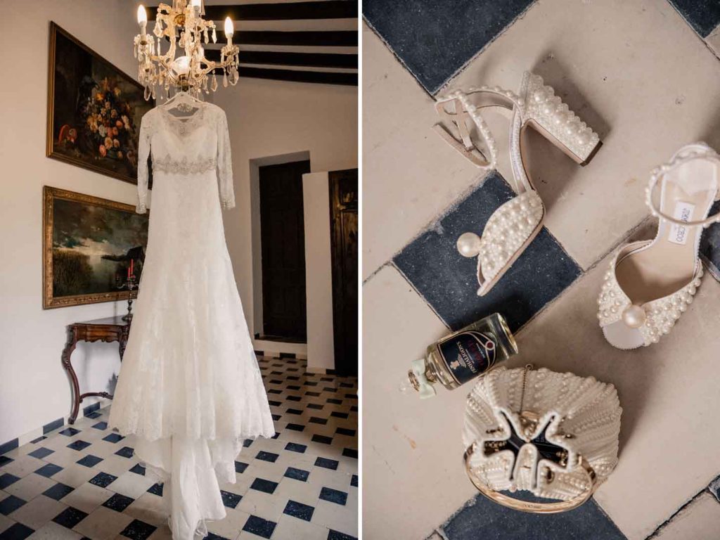 wedding dress and shoes - vestido de novia y zapatos