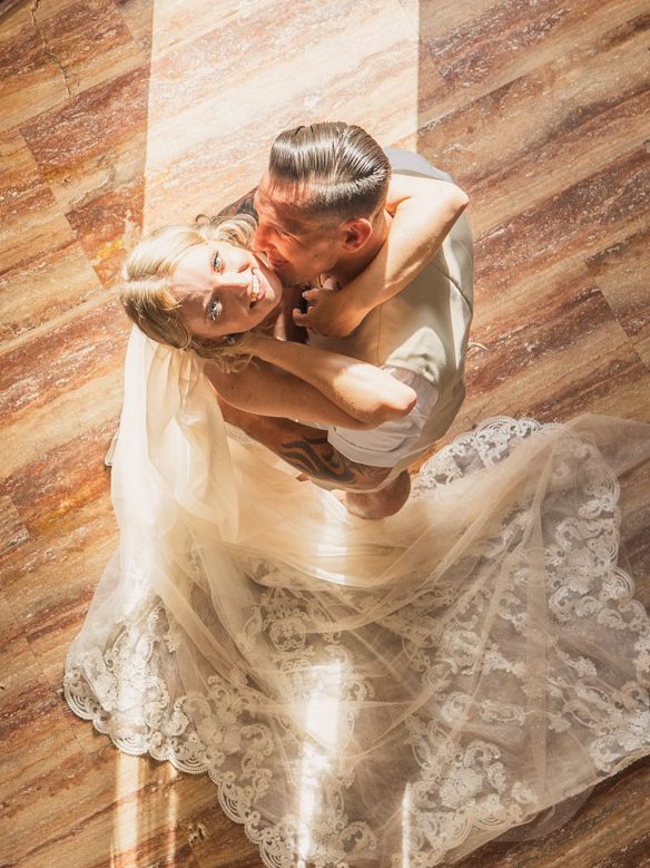 Bride and groom in a wedding