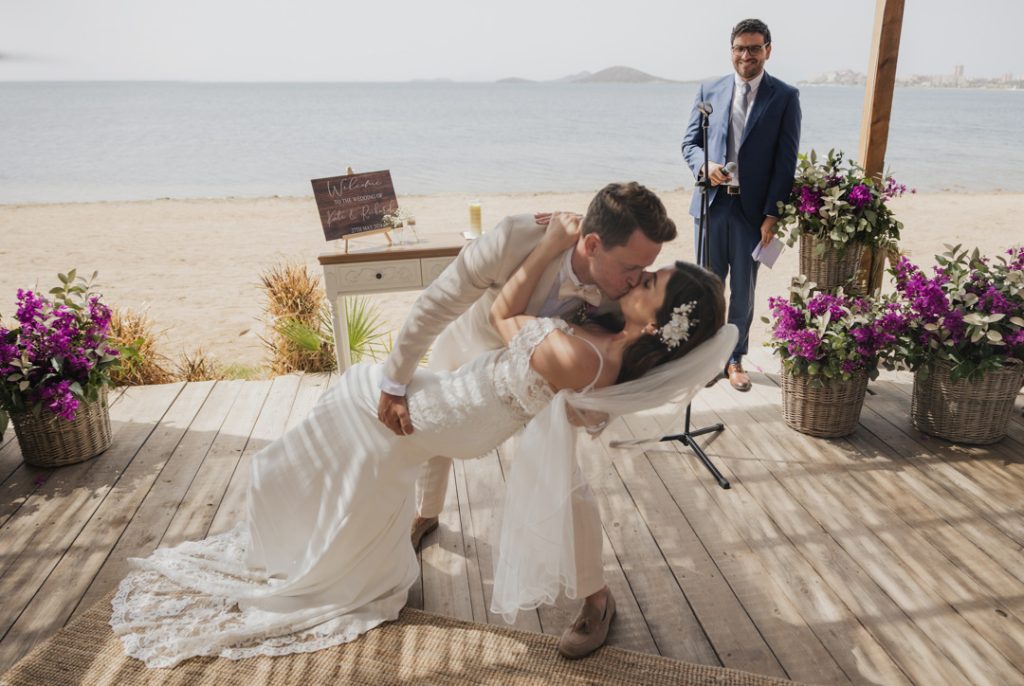 Ceremony in Costa Blanca captured by destination wedding photographer in Alicante