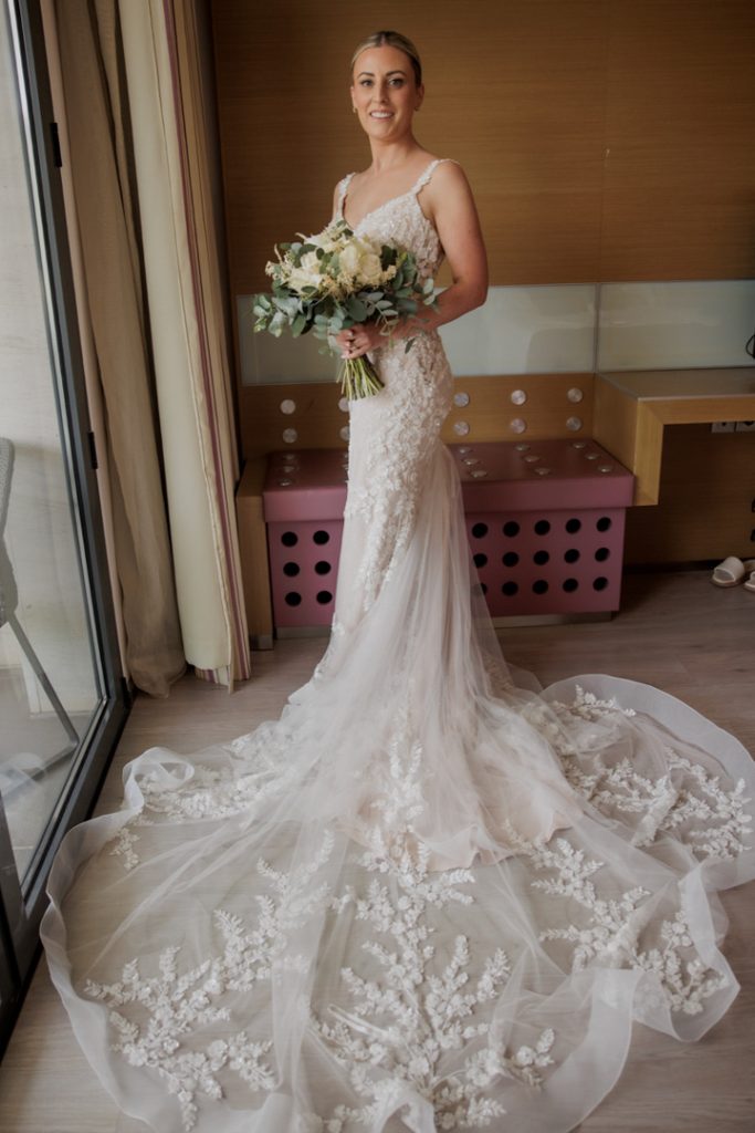 Bride at destination wedding La Finca Resort Algorfa