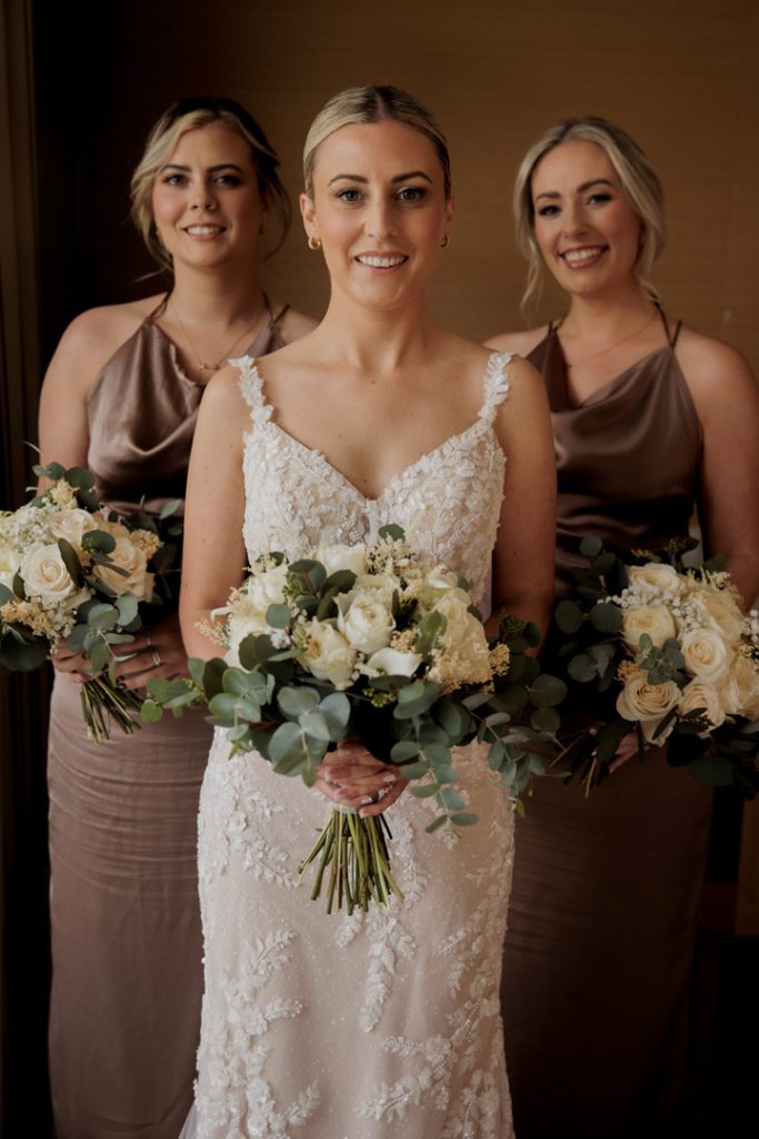 Bridesmaids dresses brown wedding Spain