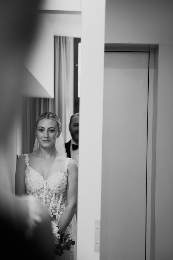 Father first look bride La Finca Resort wedding