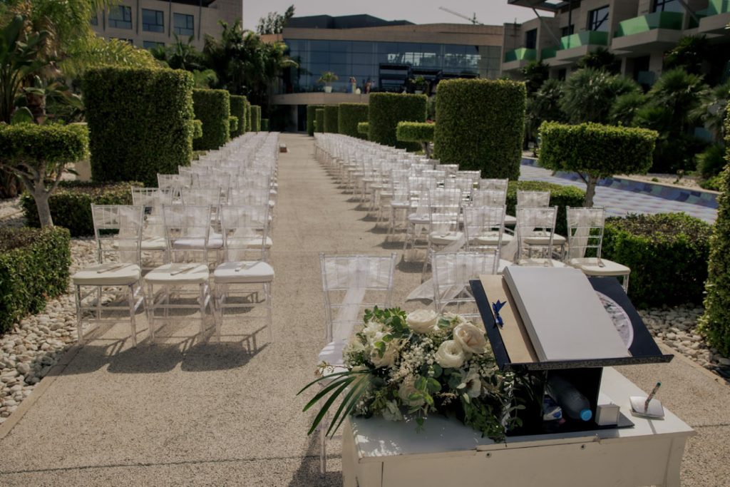 Ceremony aisle La Finca Resort Algorfa