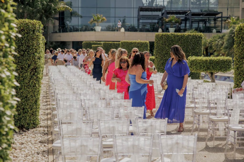 Ceremony aisle La Finca Resort Algorfa wedding