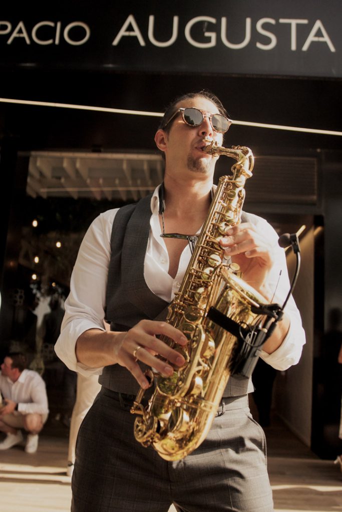 Saxophonist Manu Sax La Finca Resort wedding Spain