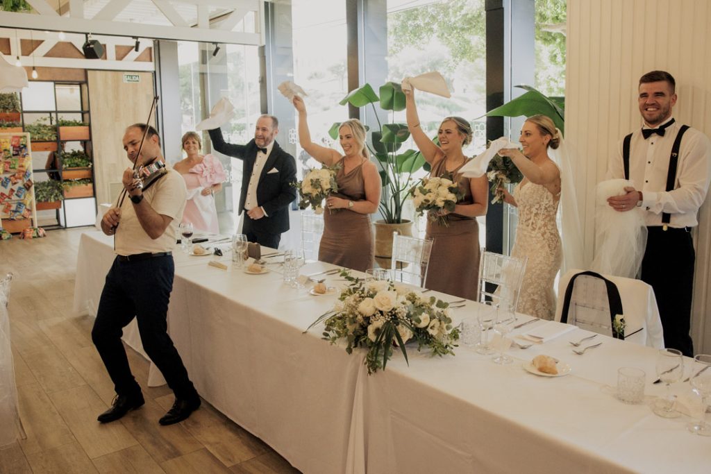 Violin performance wedding reception La Finca Resort Algorfa